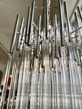Load image into Gallery viewer, GAETANO SCIOLARI / Chrome + Glass Cascade Pendant Lamp