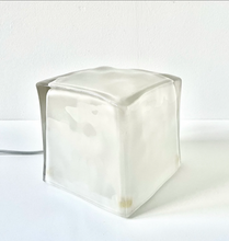 Load image into Gallery viewer, VINTAGE IKEA / 90's Iviken Ice Cube Frosted Glass Table Lamp