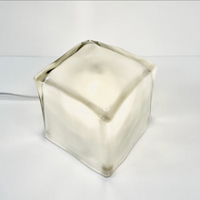 Load image into Gallery viewer, VINTAGE IKEA / 90's Iviken Ice Cube Frosted Glass Table Lamp