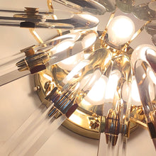 Load image into Gallery viewer, STILKRONEN / 1975 Italian Crystal and Brass Wall Lamp by Oscar Torlasco