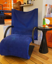 Load image into Gallery viewer, LIGNE ROSET / The Zen Chair in Blue Suede by Claude Brisson