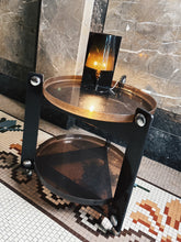 Load image into Gallery viewer, FRATELLI GUZZINI / Vintage 1970s Transparent Chocolate Drink Trolley by Luigi Massoni