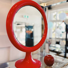 Load image into Gallery viewer, VINTAGE / 1970s Space Age Red Tulip Vanity Mirror