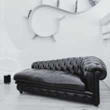 Load image into Gallery viewer, POLTRONA FRAU / Chester Black Leather Chaise by Reno Frau