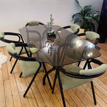 Load image into Gallery viewer, FANTASY #302 / Nero & Sage Curved Dining Setting