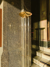 Load image into Gallery viewer, VINTAGE / Post Modern Brass + Lucite Torchier Floor Lamp