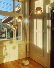 Load image into Gallery viewer, GOFFREDO REGGIANI / 1970s 3 Arm Arc Brass Floor Lamp