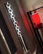 Load image into Gallery viewer, LUCI / 1970's Chrome + Stone Pillar Floor Lamp