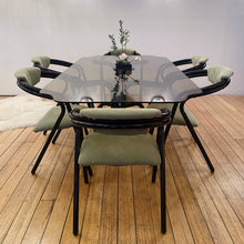 Load image into Gallery viewer, FANTASY #302 / Nero & Sage Curved Dining Setting