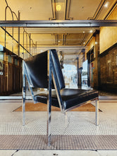 Load image into Gallery viewer, VINTAGE / 1970s Modern Minimalist Black + Chrome German Chair