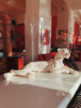 Load image into Gallery viewer, VINTAGE / Ceramic Snow Panther Sculpture
