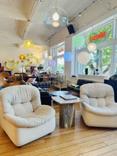 Load image into Gallery viewer, ZOTTA FURNITURE / 1970s Beige Velvet Pod Sofa Chairs