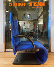 Load image into Gallery viewer, LIGNE ROSET / The Zen Chair in Blue Suede by Claude Brisson