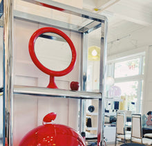 Load image into Gallery viewer, VINTAGE / 1970s Space Age Red Tulip Vanity Mirror