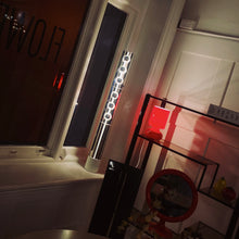 Load image into Gallery viewer, LUCI / 1970's Chrome + Stone Pillar Floor Lamp