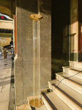 Load image into Gallery viewer, VINTAGE / Post Modern Brass + Lucite Torchier Floor Lamp