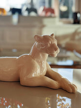 Load image into Gallery viewer, VINTAGE / Ceramic Snow Panther Sculpture