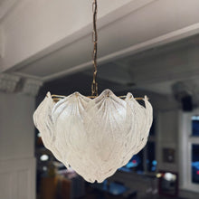 Load image into Gallery viewer, NOVARESI / 1970s Italian Murano Chandelier with Glass Leaf Petals