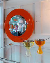 Load image into Gallery viewer, KARTELL / 1970s Space Age Orange Wall Mirror by Anna Castelli Ferrieri