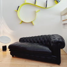 Load image into Gallery viewer, POLTRONA FRAU / Chester Black Leather Chaise by Reno Frau