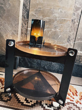 Load image into Gallery viewer, FRATELLI GUZZINI / Vintage 1970s Transparent Chocolate Drink Trolley by Luigi Massoni