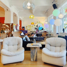 Load image into Gallery viewer, ZOTTA FURNITURE / 1970s Beige Velvet Pod Sofa Chairs