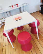 Load image into Gallery viewer, KORBAN/FLAUBERT / Swell Stool in Pink & White