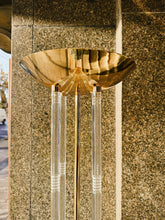 Load image into Gallery viewer, VINTAGE / Post Modern Brass + Lucite Torchier Floor Lamp