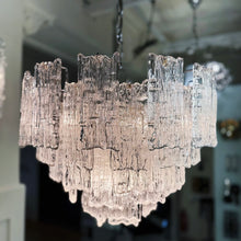 Load image into Gallery viewer, J.T. KALMAR / 1960s XL Austrian Ice Glass Chandelier