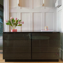Load image into Gallery viewer, VINTAGE / Italian High Gloss Black Lacquered Sideboard + Drawers