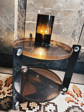Load image into Gallery viewer, FRATELLI GUZZINI / Vintage 1970s Transparent Chocolate Drink Trolley by Luigi Massoni