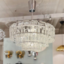 Load image into Gallery viewer, DORIA / 1960s Three Tier Icicle German Glass Chandelier