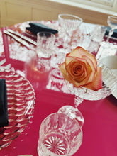 Load image into Gallery viewer, POST MODERN / Round Magenta Pink Glass Dining Table
