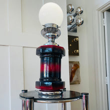 Load image into Gallery viewer, FANTASY #306 / Italian ‘Toolbox’ Ceramic & Chrome Lamp