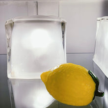 Load image into Gallery viewer, VINTAGE IKEA / 90's Iviken Ice Cube Frosted Glass Table Lamp