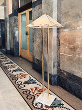 Load image into Gallery viewer, VINTAGE / 1970s Italian Gold, Glass + Marble Floor and Table Lamps