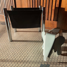 Load image into Gallery viewer, VINTAGE / Baughman Style Sling Magazine Rack in Chrome