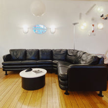 Load image into Gallery viewer, FANTASY #350 / Post Modern Liquorice Leather Seven Seater Sofa