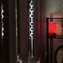 Load image into Gallery viewer, LUCI / 1970's Chrome + Stone Pillar Floor Lamp