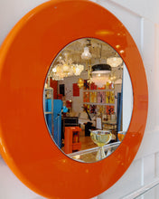 Load image into Gallery viewer, KARTELL / 1970s Space Age Orange Wall Mirror by Anna Castelli Ferrieri
