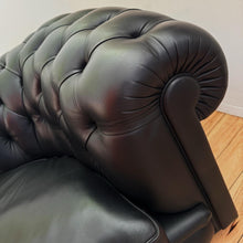 Load image into Gallery viewer, POLTRONA FRAU / Chester Black Leather Chaise by Reno Frau