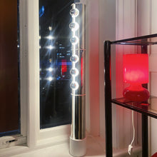 Load image into Gallery viewer, LUCI / 1970's Chrome + Stone Pillar Floor Lamp