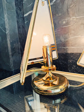Load image into Gallery viewer, VINTAGE / 1970s Italian Gold, Glass + Marble Floor and Table Lamps