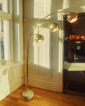 Load image into Gallery viewer, GOFFREDO REGGIANI / 1970s 3 Arm Arc Brass Floor Lamp