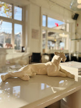 Load image into Gallery viewer, VINTAGE / Ceramic Snow Panther Sculpture