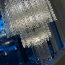 Load image into Gallery viewer, TRONCHI / Toni Zuccheri for Venini Three Tier Glass Chandelier