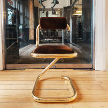 Load image into Gallery viewer, TUBEMASTERS / 1970’s Gold & Chocolate Tubular Paper Clip Chairs