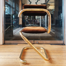 Load image into Gallery viewer, TUBEMASTERS / 1970’s Gold & Chocolate Tubular Paper Clip Chairs