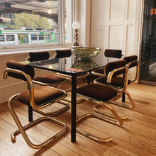 Load image into Gallery viewer, TUBEMASTERS / 1970’s Gold & Chocolate Tubular Paper Clip Chairs