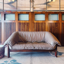 Load image into Gallery viewer, MODULE / Brutalist Style 1980s Boulder Grey Soft Leather Slouch Couch
